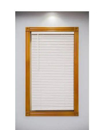 Photo 1 of Alabaster Cordless 1 in. Vinyl Mini Blind - 31 in. W x 64 in. L
