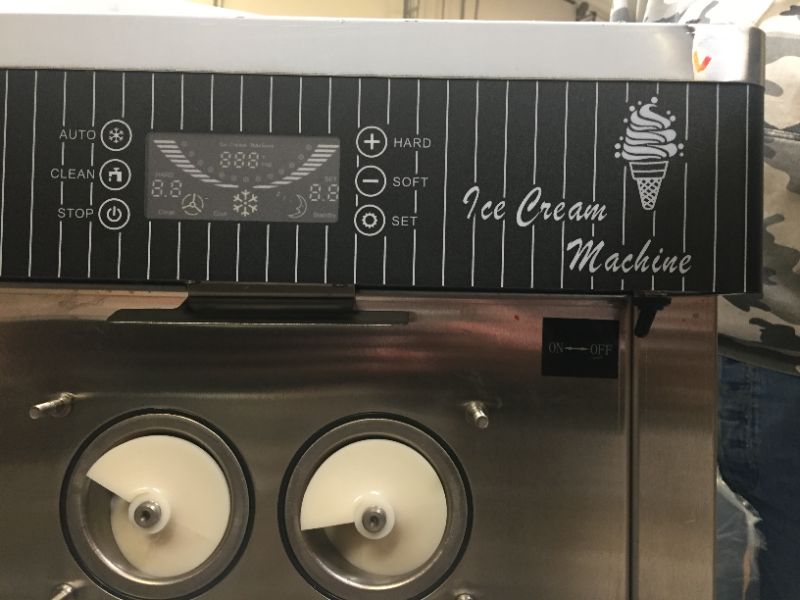 Photo 4 of Commercial Countertop Frozen Soft Serve Ice Cream Maker Machine Mix Flavors 110v
