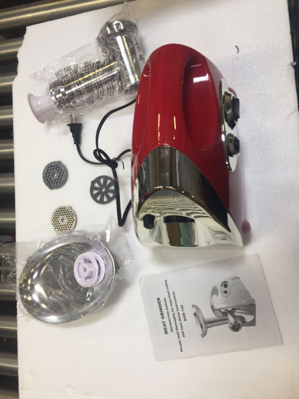 Photo 2 of Electric Meat Grinder Sausage Maker with Handle Red
OUT OF THE BOX NEW