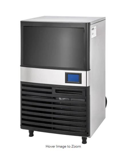 Photo 1 of 39 lb. Bin Stainless Steel Freestanding Ice Maker with 110 lb. Commercial Ice Maker in Silver
