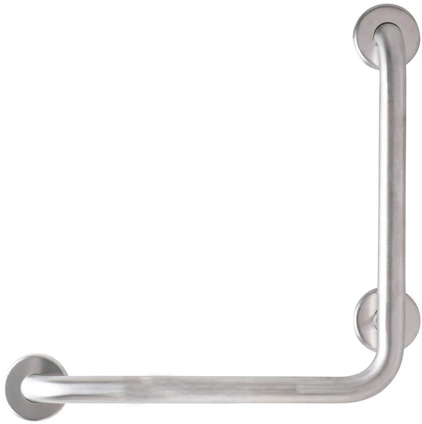 Photo 1 of CSI Bathware BAR-VL16-TW-125-PN L-shaped Vertical Angle Grab Bar, Satin Peened
