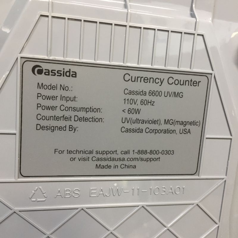 Photo 5 of Cassida 6600 UV/MG Currency Counter with ValuCount