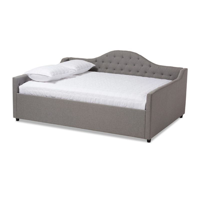 Photo 1 of Baxton Studio Eliza Modern And Contemporary Daybed CF8940-B-Grey-Daybed-F (BOX 4 OF 4, NEED OTHER 3 BOXES FOR COMPLETE ITEM) (BOTTOM PANEL + SLATS ONLY) 
