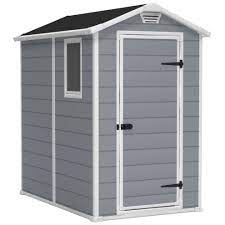 Photo 1 of Keter Manor Resin Storage Shed, Gray/White
[[ FACTORY SEALED ]]