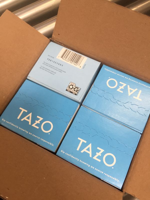 Photo 2 of 4 boxes   Tazo Iced True Black Tea Bags 6 Count
