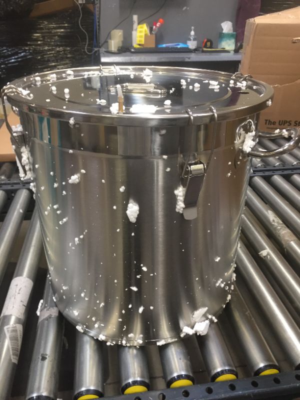 Photo 1 of Suteck Alcohol Still 8Gal 30L Stainless Steel Alcohol Distiller Copper Tube Spirit Boiler with Thumper Keg and Build-In Thermometer for Home Brewing DIY Whisky Wine Brandy Making