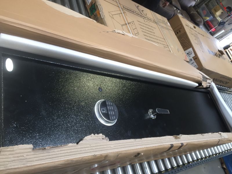 Photo 1 of Langger Biometric Rifle Gun Safe, Quick Access 5-Gun Large Improved Fingerprint Shotgun Security Cabinet for Rifle Shotgun w/o Scopes with Pistol Lock Box,Removable Storage Shelf (New Biometric Safe)