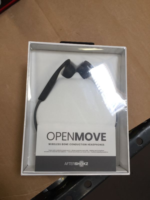 Photo 2 of AfterShokz OpenMove Wireless Bone Conduction Headphones Bluetooth Open Ear for Sports (Slate Gray)
