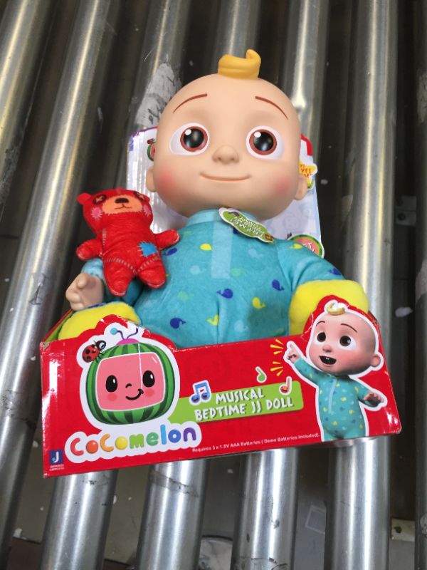 Photo 1 of Motionrush Musical Bedtime JJ Doll, Soft Plush Body Includes Feature Plush, Small Pillow Plush Teddy Bear and 2 My Outlet Mall Stickers
