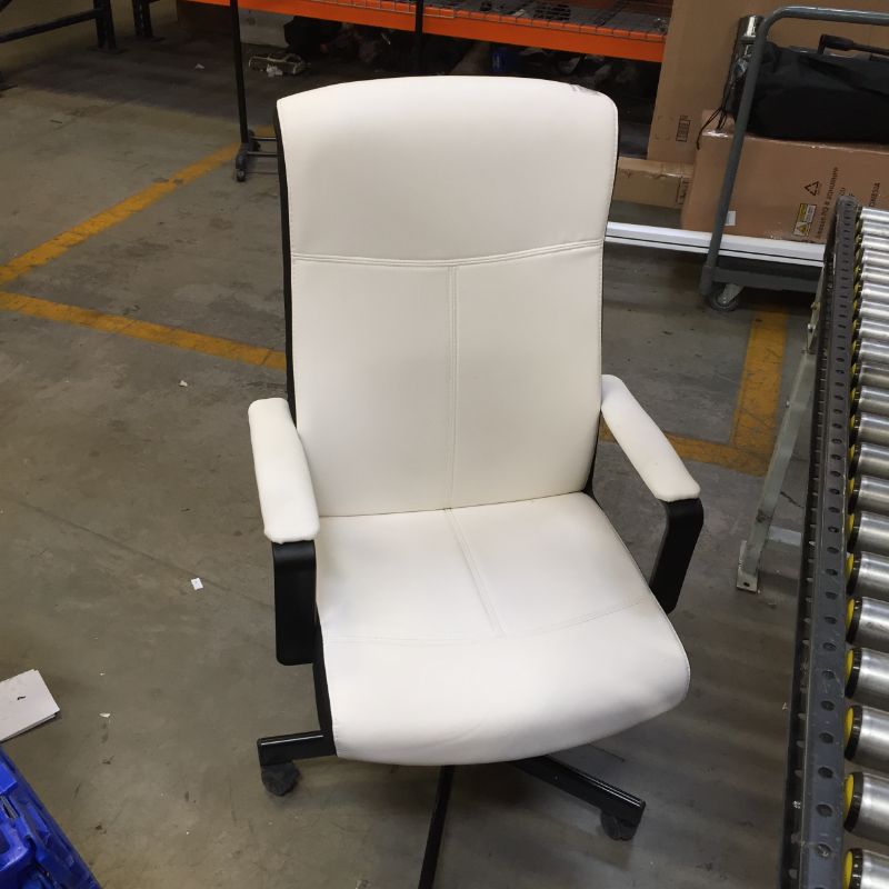 Photo 1 of White and Black Rolling Office Chair