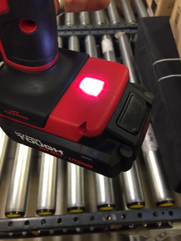 Photo 2 of Hyper Tough 20V Max Lithium-ion Cordless Impact Driver, 1/4 inch Quick Release Chuck with 1.5Ah Lithium-ion Battery & Charger, Bit Holder & LED Light
