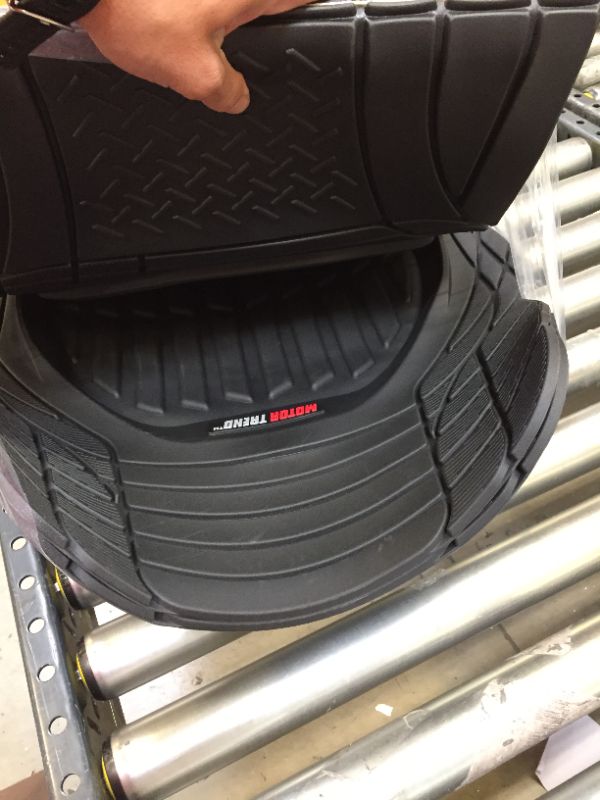 Photo 1 of Motor Trend FlexTough Contour Liners - Deep Dish Heavy Duty Rubber Floor Mats - Black