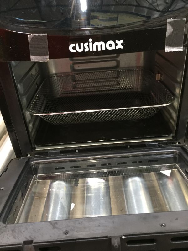 Photo 1 of Air Fryer Oven Combo, 10-in-1 Air Fryer Convection Oven with Rotisserie & Dehydrator, CUSIMAX 20QT Large Countertop Oven, Rich Accessories, Digital Controls, Black, 1800W, ETL Certified
