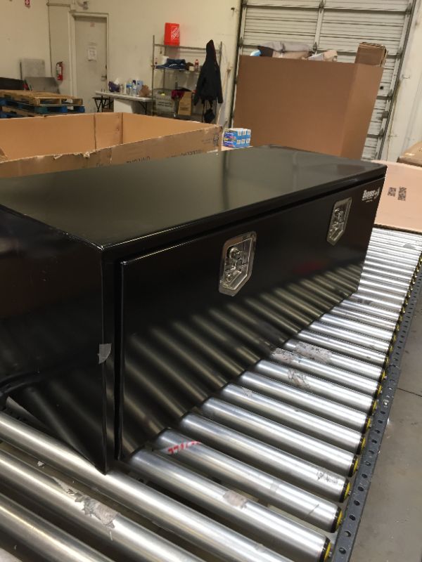 Photo 1 of Buyers Products 1702310 Black Steel Underbody Truck Box with T-Handle Latch, 18 x 18 x 48 Inch
