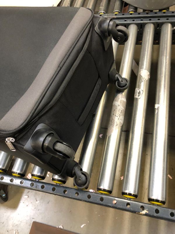 Photo 4 of Amazon Basics Expandable Softside Carry-On Spinner Luggage Suitcase With TSA Lock And Wheels - 23 Inch, Black
