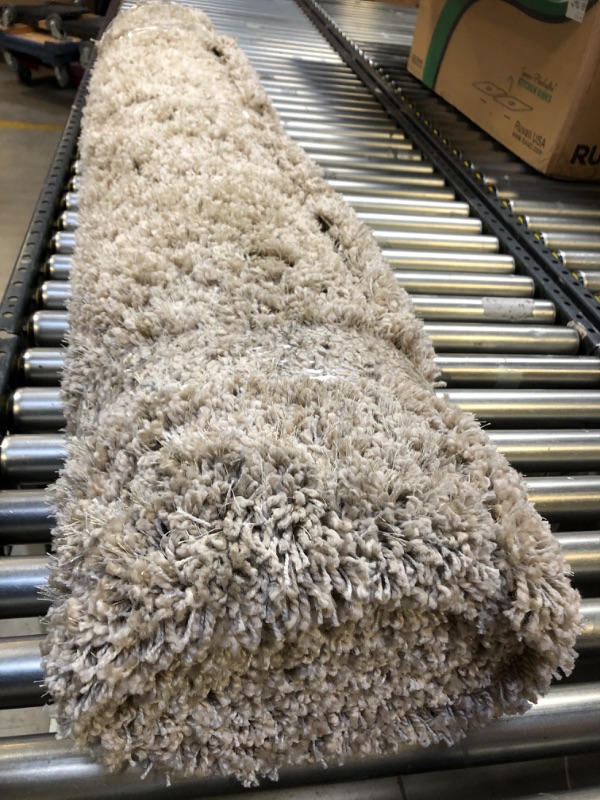 Photo 2 of 5'1"x6'9" Solid Eyelash Woven Shag Rug Tan - Project 62