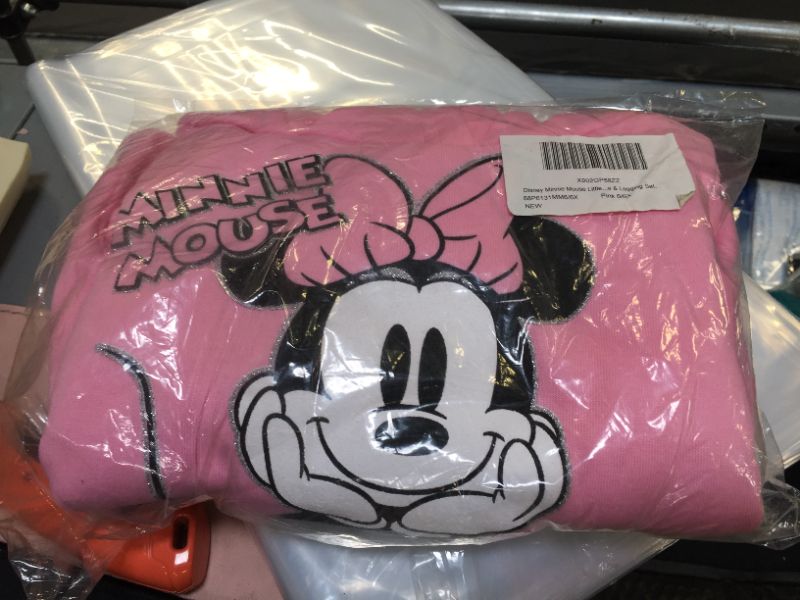 Photo 2 of Disney Minnie Mouse Little Girls Hoodie & Leggings Set Pink Glitter 6-6X
Size: 6/6X