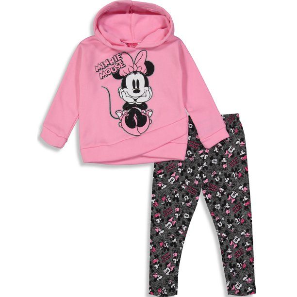 Photo 1 of Disney Minnie Mouse Little Girls Hoodie & Leggings Set Pink Glitter 6-6X
Size: 6/6X