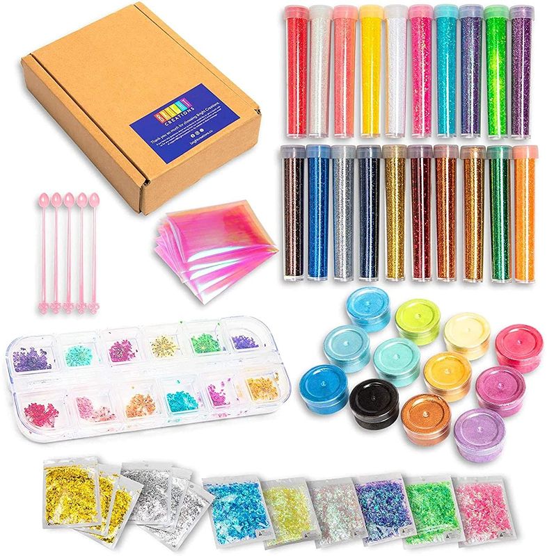 Photo 1 of Resin Jewelry Making Kit for Resin, Slime, Nail Art, DIY Craft (82 Pieces)
