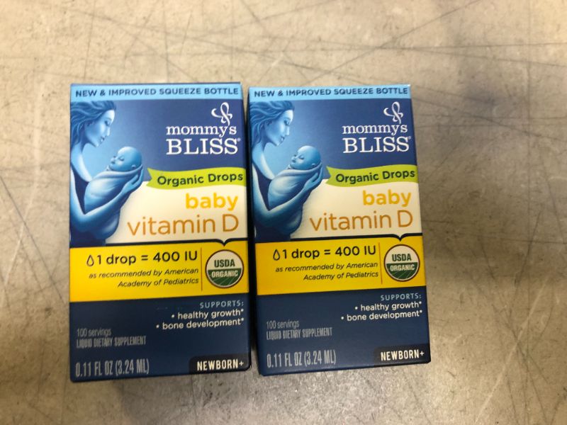 Photo 1 of 2 PK Mommy's Bliss Organic Drops No Artificial Color, Vitamin D, 0.11 Fl Oz EXP 2/23
