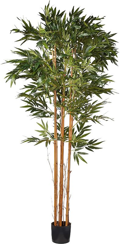 Photo 1 of Nearly Natural 7' Big Bamboo Silk Artificial Trees, 84 in, Green
