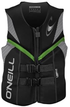 Photo 1 of O'Neill Adult USCG Reactor Water Sports Life Jacket Vest, Medium, Green/Black
