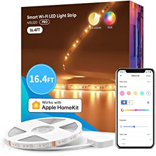 Photo 1 of Smart Pro LED Strip Lights, 16.4ft RGBWW WiFi Strips Compatible with Apple HomeKit, Alexa, Google Home and SmartThings, Warm and Cool White, Led Lights for Bedroom, TV, Party
