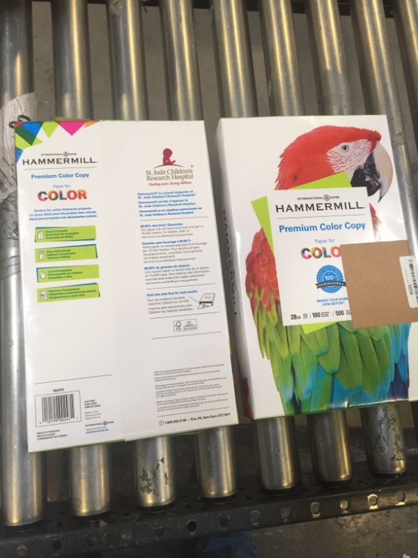 Photo 1 of 2 items Hammermill Paper, Premium Color Copy Paper 8.5 x 11 Paper, Letter Size, 28lb Paper, 100 Bright, 1 Ream / 500 Sheets 102467R Acid Free Paper
