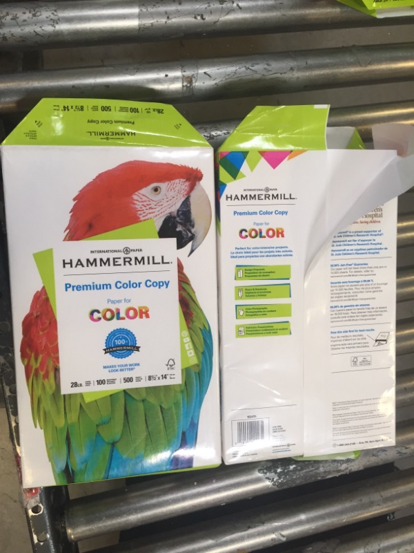 Photo 2 of 2 items Hammermill Paper, Premium Color Copy Paper 8.5 x 11 Paper, Letter Size, 28lb Paper, 100 Bright, 1 Ream / 500 Sheets 102467R Acid Free Paper
