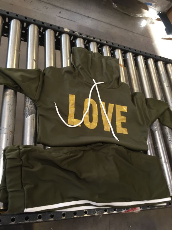 Photo 1 of "Love" olive green two piece sized large