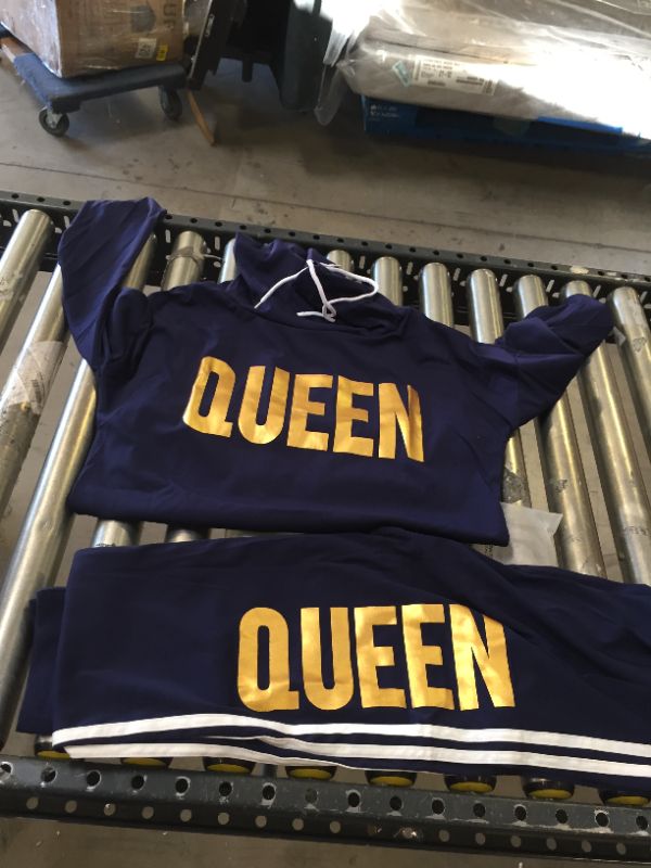 Photo 1 of "queen" Navy colored two piece sized large 