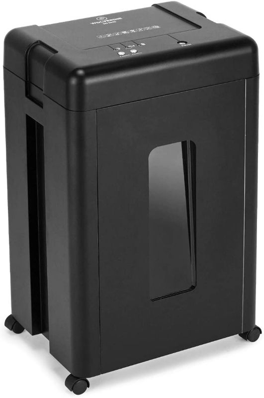 Photo 1 of WOLVERINE 15-Sheet Super Micro Cut High Security Level P-5 Heavy Duty Paper/CD/Card Shredder for Home Office, Ultra Quiet by Manganese-Steel Cutter and 8 Gallons Pullout Waste Bin SD9520 (Black ETL)
