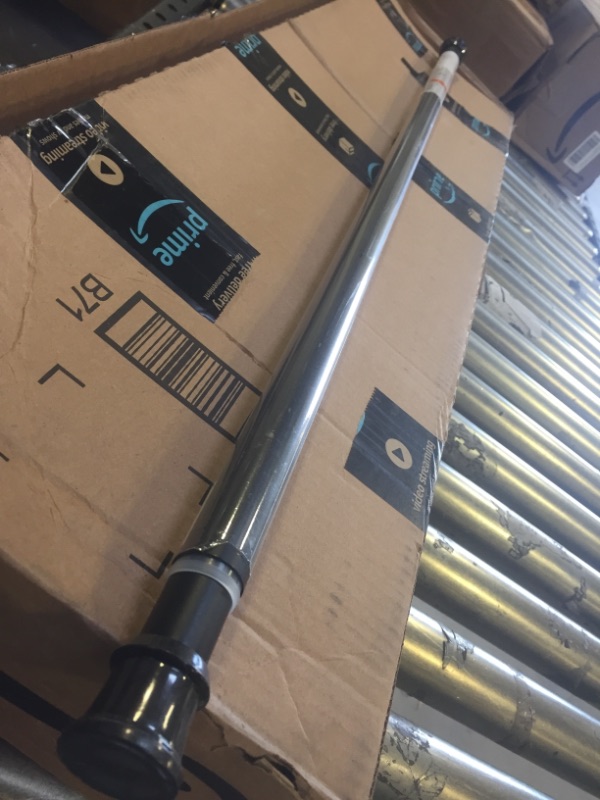 Photo 1 of Kenney 42" to 72" Adjustable Straight Shower Curtain Tension Rod, Black
