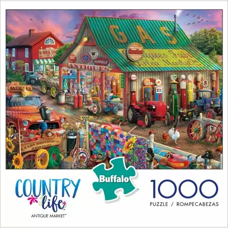 Photo 1 of Buffalo Games Country Life Antique Market 1000 Piece Jigsaw Puzzle