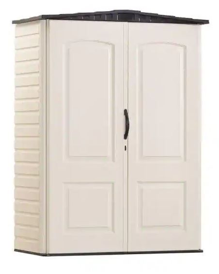 Photo 1 of 2 ft. 4 in. x 4 ft. 8 in. Small Vertical Resin Storage Shed
