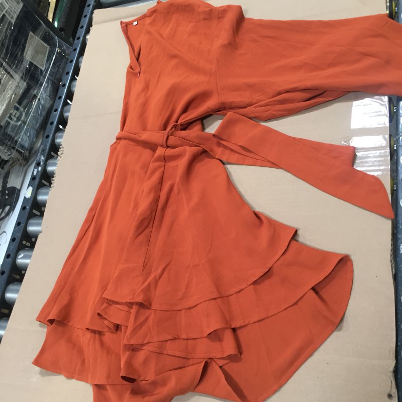 Photo 2 of orange ruffle dress 
back zipper