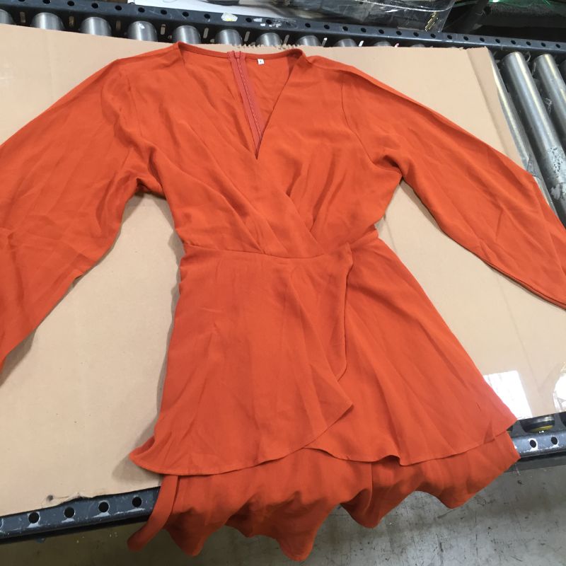 Photo 1 of orange ruffle dress 
back zipper