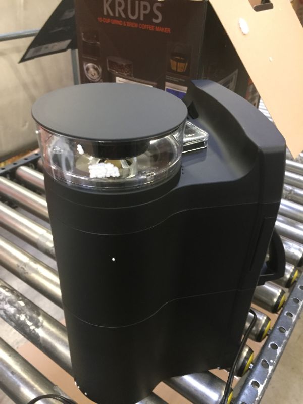 Photo 1 of KRUPS Grind and Brew Auto-Start Maker with Builtin Burr Coffee Grinder, 10-Cups, Black
