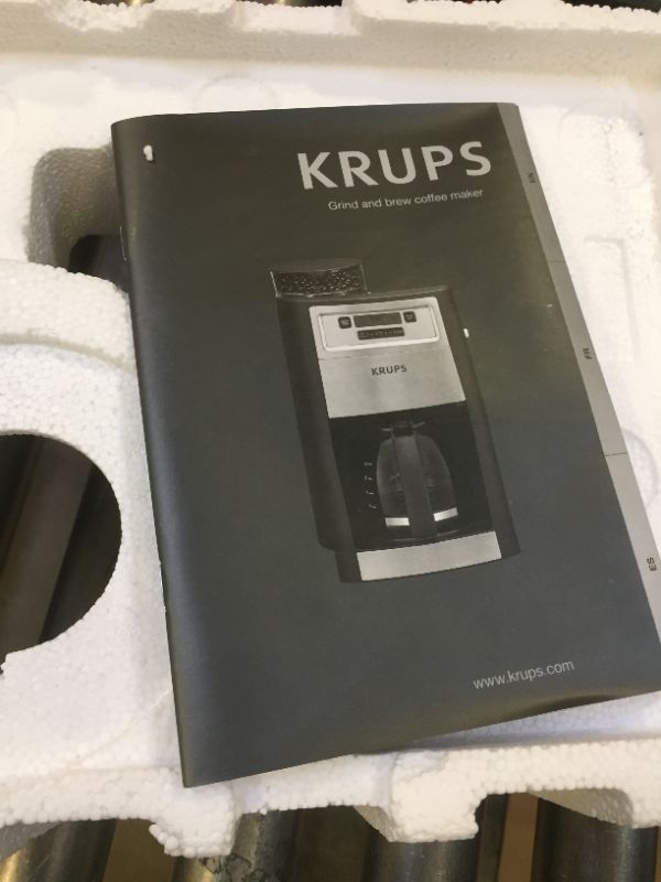 Photo 2 of KRUPS Grind and Brew Auto-Start Maker with Builtin Burr Coffee Grinder, 10-Cups, Black
