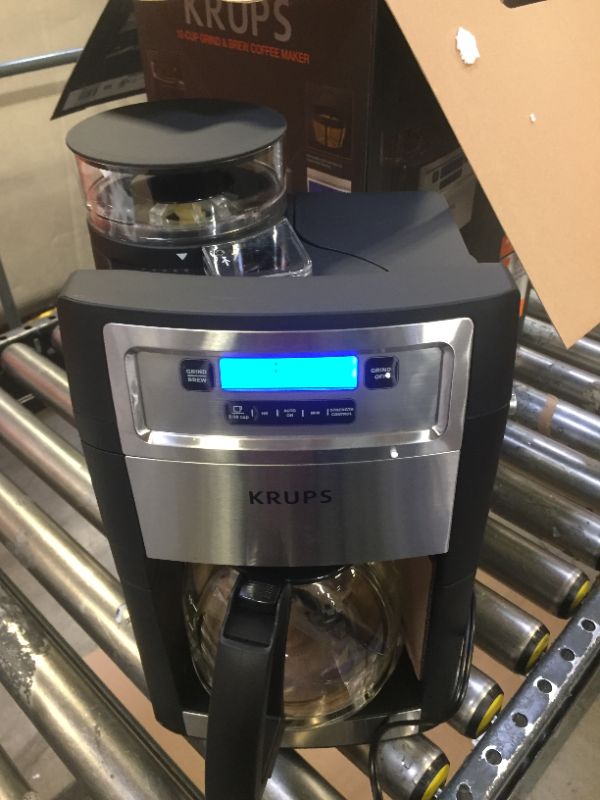 Photo 6 of KRUPS Grind and Brew Auto-Start Maker with Builtin Burr Coffee Grinder, 10-Cups, Black
