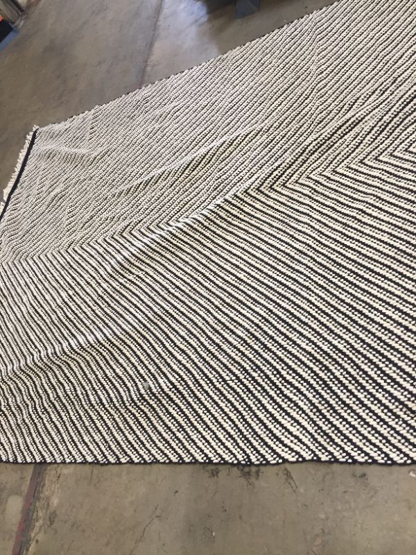 Photo 4 of Chevron Woven Area Rug Black/White - Project 62™ Size 7'x10'

