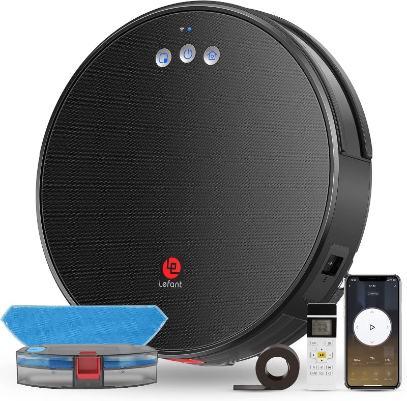 Photo 1 of Lefant Robot Vacuum and Mop, Robotic Vacuum Cleaner with 3200Pa Suction, Smart Navigation, 150 Mins Runtime, Works with Alexa and Google Assistant, Self-Charging, Ideal for Pet Hair,Floor,Carpet?U180?
