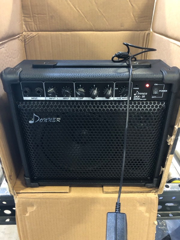 Photo 3 of Donner DKA-20 Keyboard Amplifier 20 Watt Keyboard AMP Piano Speaker
