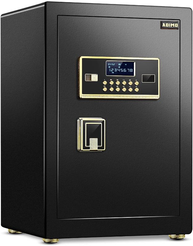 Photo 1 of ADIMO Safe Box Safe Cabinet with Digital Keypad and Key Lock, 1.98 Cf Safe Lock Box, Built In Cabinet Box, Double Keys, Removable Shelf, for Home Office, for Cash Gold Jewelry Passport Documents
