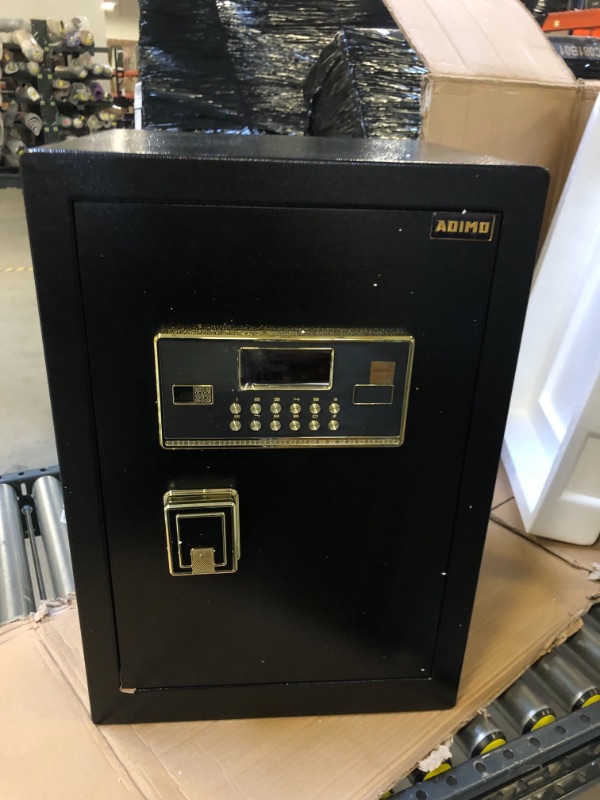 Photo 4 of ADIMO Safe Box Safe Cabinet with Digital Keypad and Key Lock, 1.98 Cf Safe Lock Box, Built In Cabinet Box, Double Keys, Removable Shelf, for Home Office, for Cash Gold Jewelry Passport Documents
