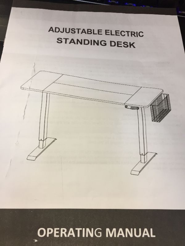 Photo 6 of NSdirect Electric Height Adjustable Standing Desk with Storage Basket,48 x 24 Inch Sit Stand Up Table Heavy Duty