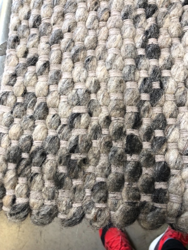 Photo 2 of Chunky Knit Wool Woven Rug - Project 62™ - Size
2'3"x7' Color Gray

