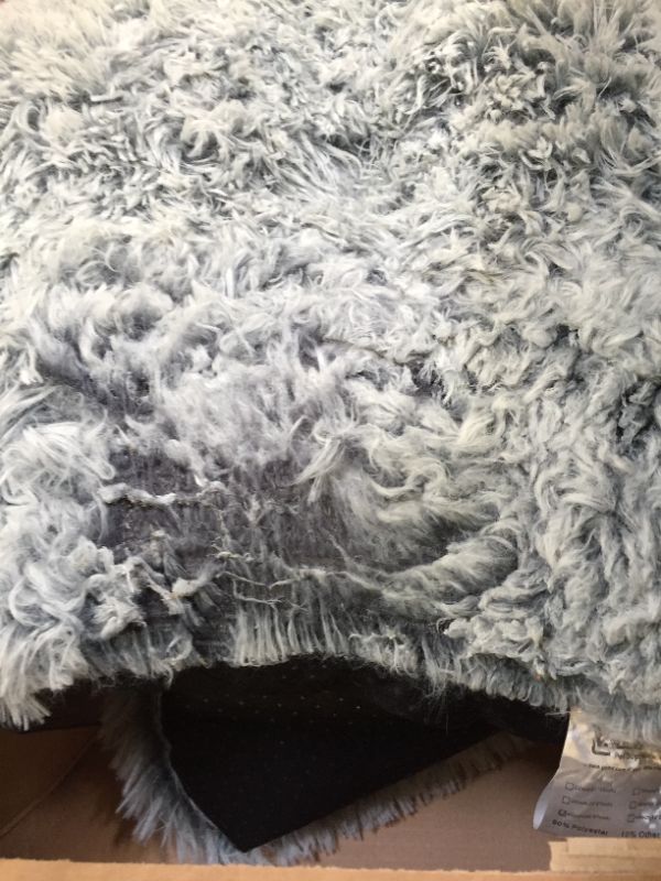 Photo 1 of 32X42" FLUFFY BLUE DOG BED