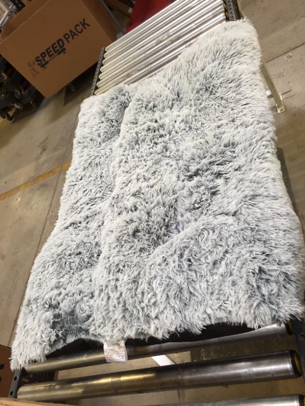 Photo 1 of 32X42" FLUFFY BLUE DOG BED