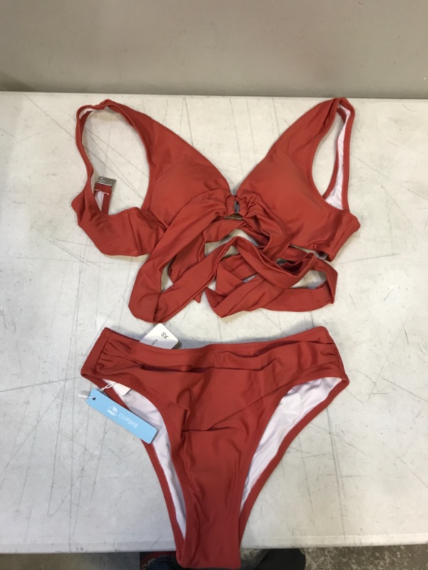 Photo 1 of Cupshe Burnt Orange Stylish O-Ring Bikini. XS

